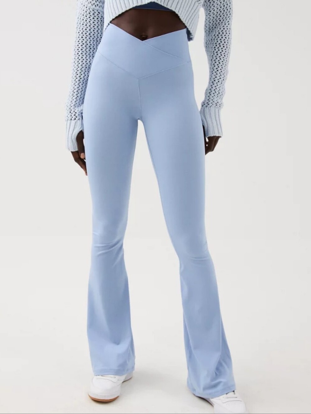 Aerie Offline Crossover Light Blue Flare Leg Active Pants Size XS